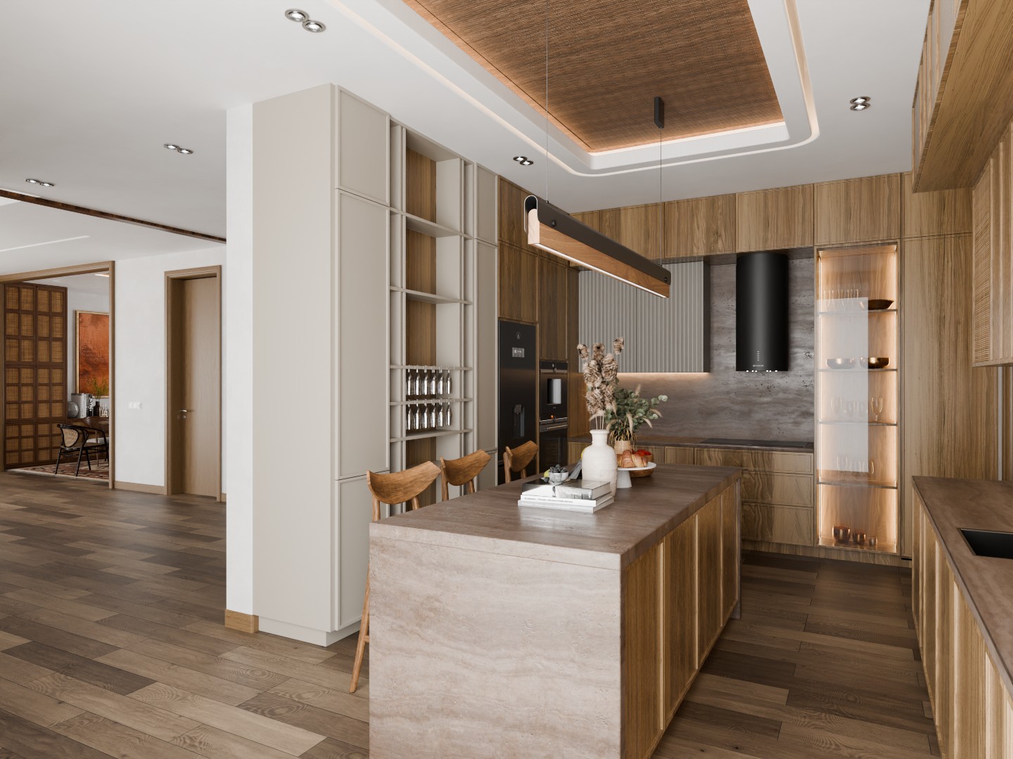 Glass display & integrated appliances